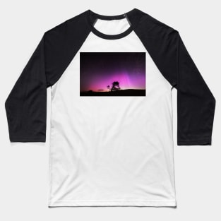 Nothern Lights over Wales Baseball T-Shirt